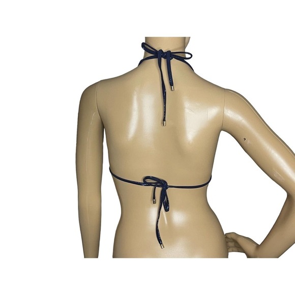 NEW L'Agent by Agent Provocateur Sevilla Triangle Bikini Top Navy Metallic Small - Picture 5 of 10